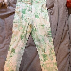 Adore Me Green and White Floral Leggings